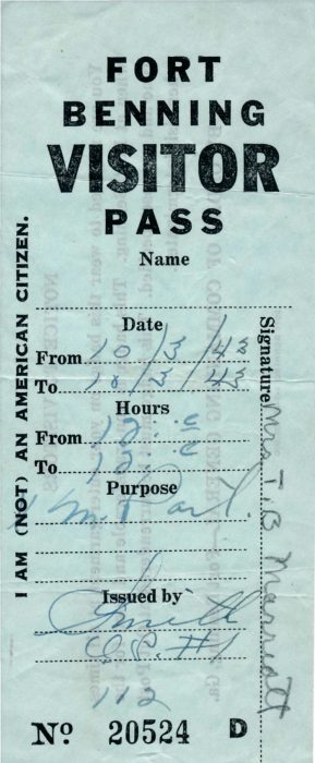 10-03-43-Fort-Benning-Visitor-Pass-Frount-