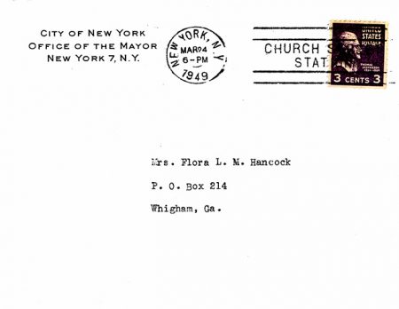 2b. 3-24-49 New York Envelope
