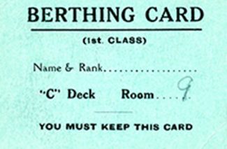 340b. Front Berthing Card C-Deck Room 9
